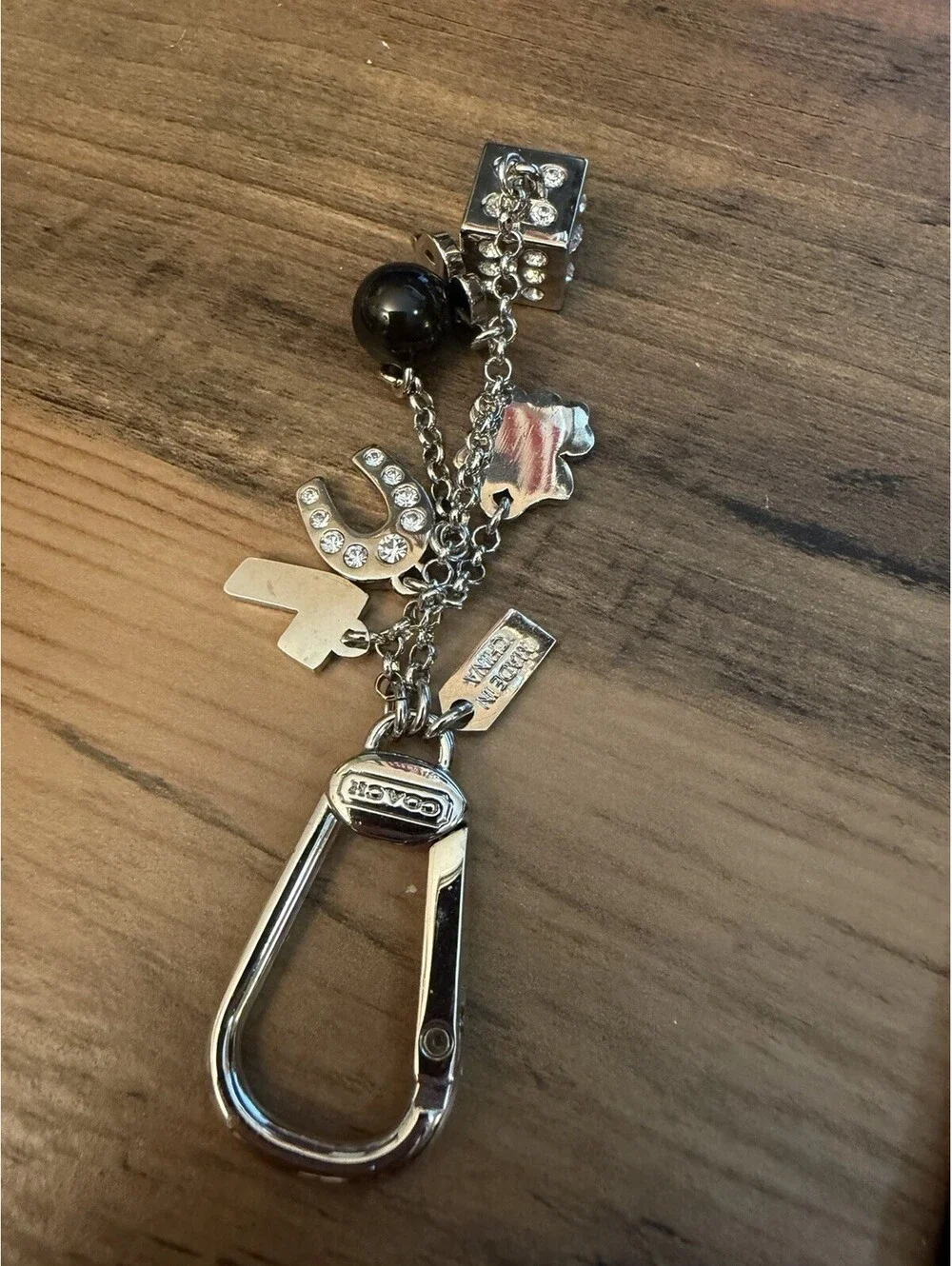 Coach Lucky Charm Mix Key Fob Keychain Bag Dice Horseshoe Clover 8 Ball $ #7